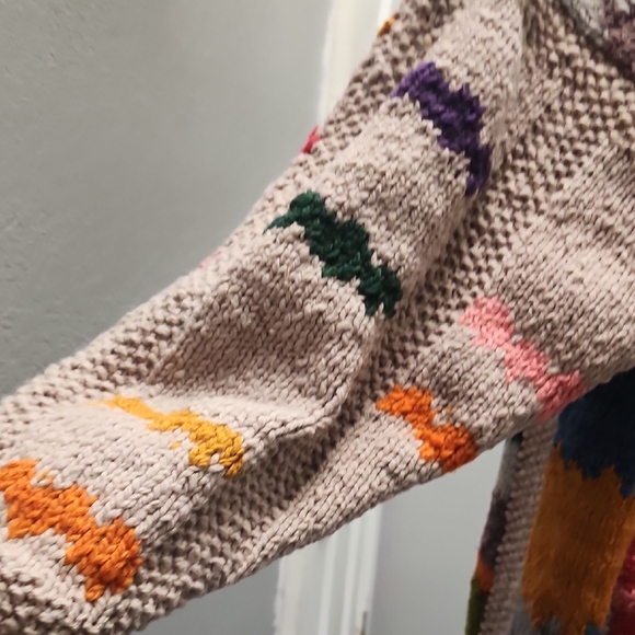 Amano Vintage Grandmacore Multicolor Knit Wool Cardigan Sweater - Picture 4 of 7